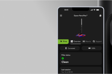 Подключается к приложению MyDyson™ 