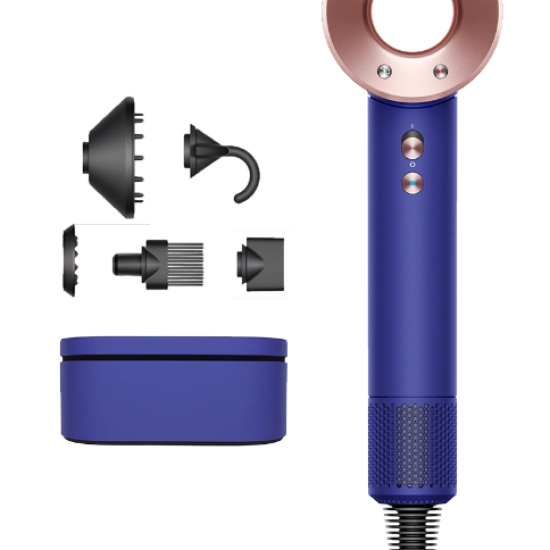 Фен Dyson HD07 Supersonic синий/розовое золото - 0
