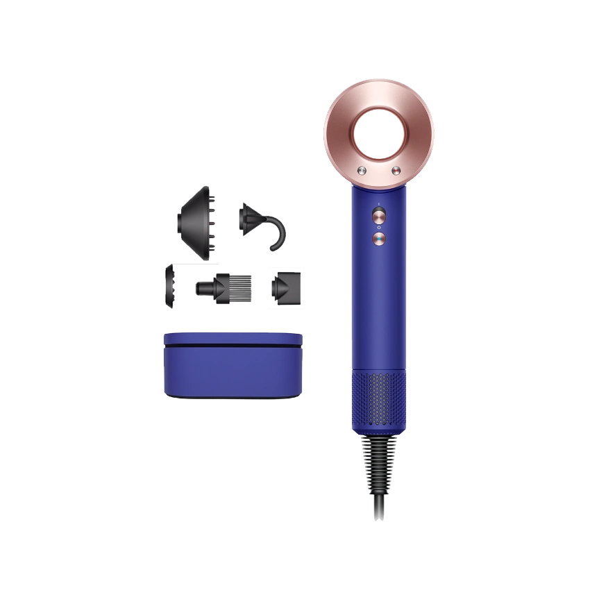 Фен Dyson HD07 Supersonic синий/розовое золото - 0