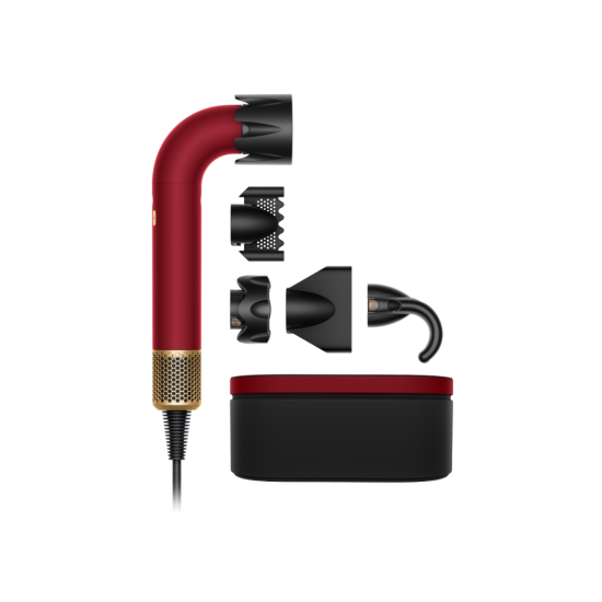 Фен Dyson HD17 Supersonic R Straight+Wavy бархатно‑красный/золото - 0