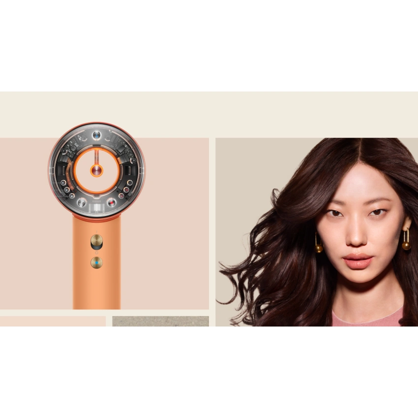 Фен Dyson HD16 Supersonic Nural Straight+Wavy керамический абрикос/топаз - 4