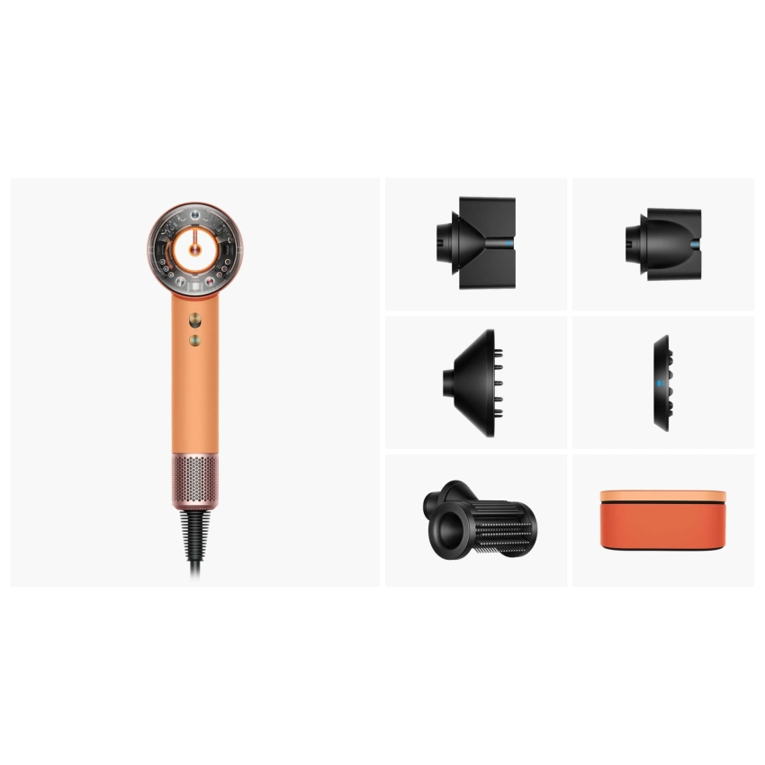 Фен Dyson HD16 Supersonic Nural Straight+Wavy керамический абрикос/топаз - 1