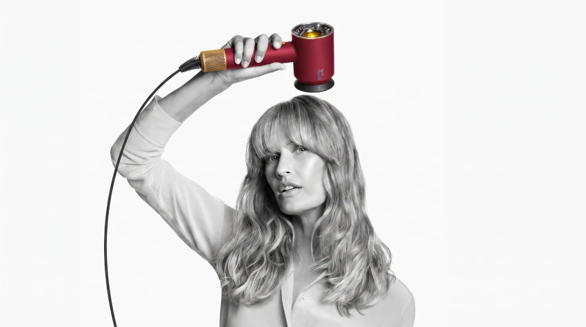 Фен Dyson HD16 Supersonic Nural Straight+Wavy бархатно‑красный/золото - 6