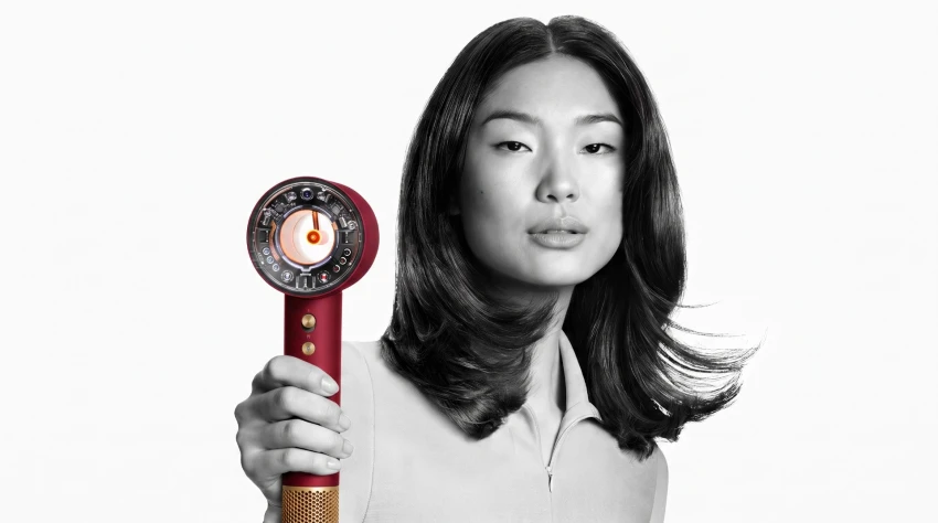 Фен Dyson HD16 Supersonic Nural Straight+Wavy бархатно‑красный/золото - 3
