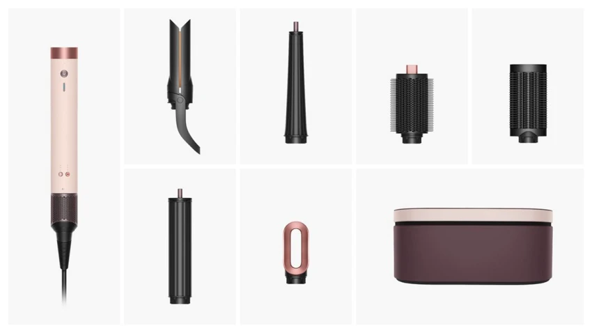 Стайлер Dyson Airwrap Straight+Wavy HS09 Co-anda 2x керамический розовый/розовое золото - video