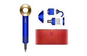 Фен Dyson HD07 Supersonic с чехлом синий/золото